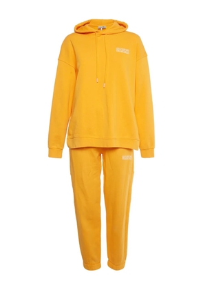 GANNI logo-embroidered cotton tracksuit - Orange