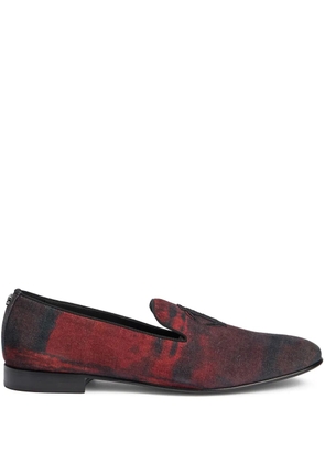Roberto Cavalli logo-embroidered loafers