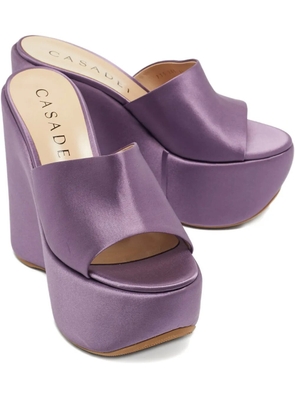 Casadei Vintage platform wedge sandals - Purple