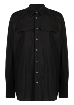 Raf Simons button-up cotton shirt - Black