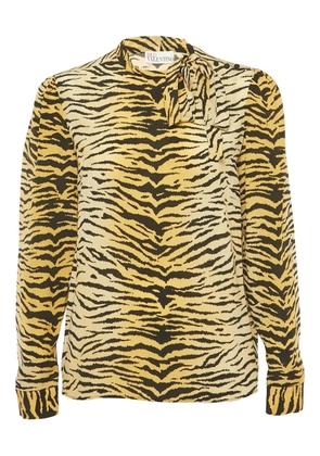 Valentino Pre-Owned tiger print silk top - Neutrals
