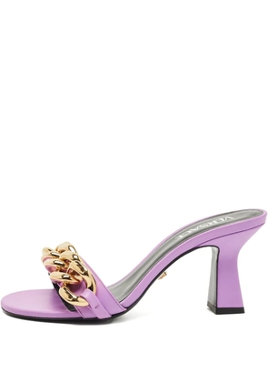 Versace Pre-Owned Medusa chain leather sandals - Purple