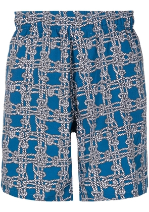 Amir Slama knot-print swim shorts - Blue