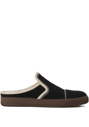 Lanvin suede leather slip-on sneakers - Black