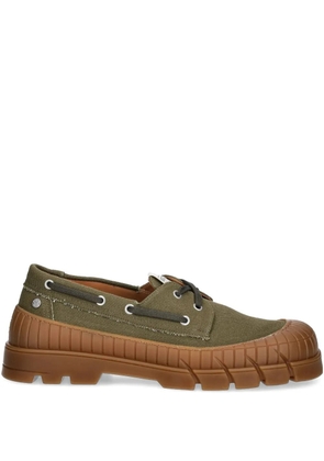 Kenzo panelled lace-up loafers - Green