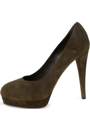 Saint Laurent Pre-Owned 125mm leather pumps - Green