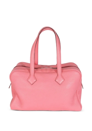Hermès Pre-Owned 2017 Victoria II 35 padlock-detail tote bag - Pink