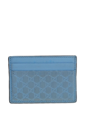 Gucci Pre-Owned Microguccissima leather card holder - Blue