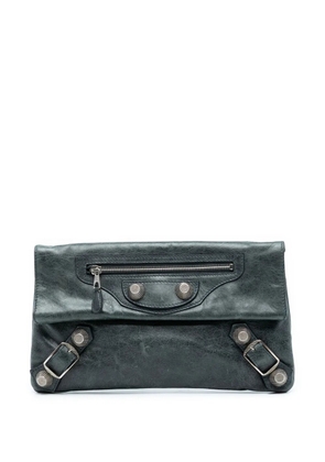 Balenciaga Pre-Owned 2005-2025 Lambskin Motocross Giant 21 Envelope clutch bag - Green