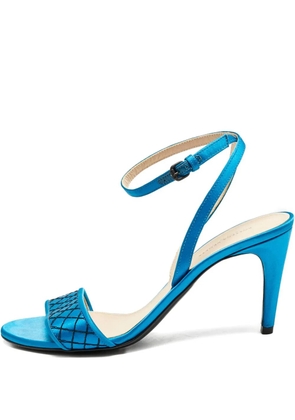 Bottega Veneta Pre-Owned 90mm mesh-detail sandals - Blue