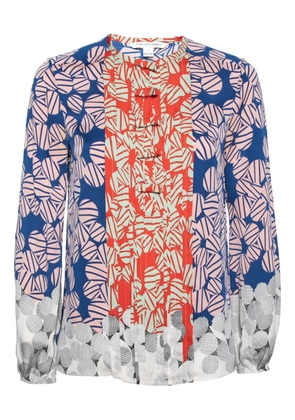 Diane Von Furstenberg Vintage abstract-print blouse - Blue