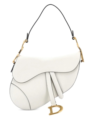 Christian Dior Pre-Owned Saddle Handbag Leather Medium shoulder bag - White