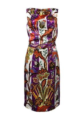 Balenciaga Pre-Owned printed sleeveless mini dress - Purple