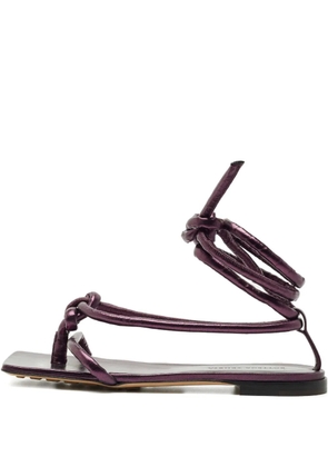 Bottega Veneta Pre-Owned knotted ankle-strap sandals - Purple