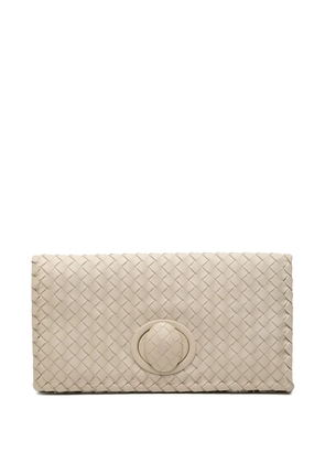 Bottega Veneta Pre-Owned 2012-2025 Nappa Intrecciato Turn Lock clutch bag - Brown