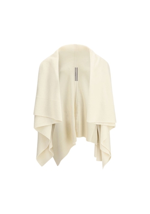 Rick Owens Cream Fleece Wool Cardigan - M