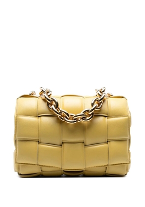 Bottega Veneta Pre-Owned 2012-2025 Nappa Intrecciato Padded Chain Cassette satchel - Yellow