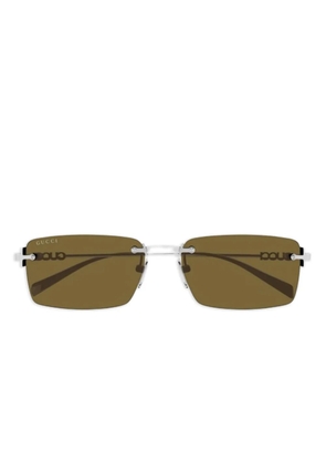 Gucci Eyewear rectangle-frame sunglasses - Silver