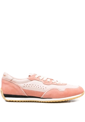 LEMARGO perforated suede-leather sneakers - Pink