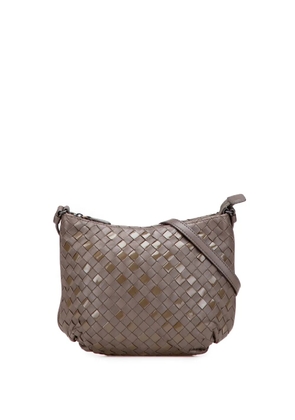 Bottega Veneta Pre-Owned 2012-2025 Nappa and Patent Intrecciato crossbody bag - Brown