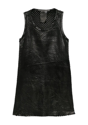 Carol Christian Poell perforated leather dress - Black