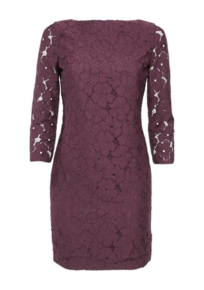 DVF Diane von Furstenberg Sarita flower-lace mini dress - Purple