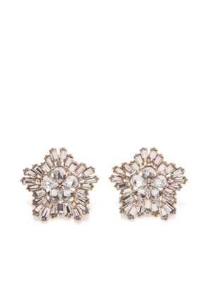 Carolina Herrera crystal snowflake earrings - Gold