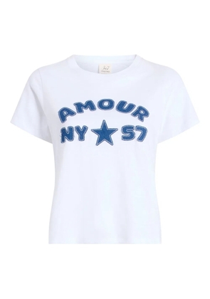 Cinq A Sept Amour 57 patch T-shirts - White