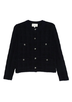 BOMPARD crew-neck tweed jacket - Blue