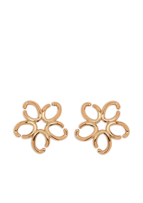 Oscar de la Renta small O Flower earrings - Gold