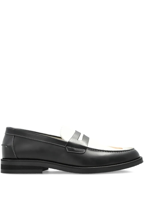DUKE & DEXTER Wilde printed leather loafers - Black