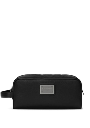 Dolce & Gabbana leather toiletry bag - Black