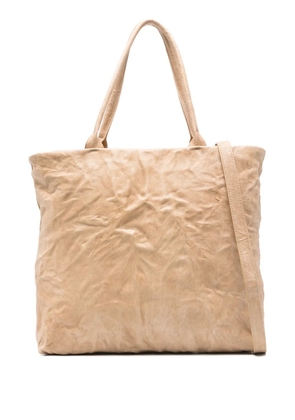 Reptile's House leather tote bag - Neutrals