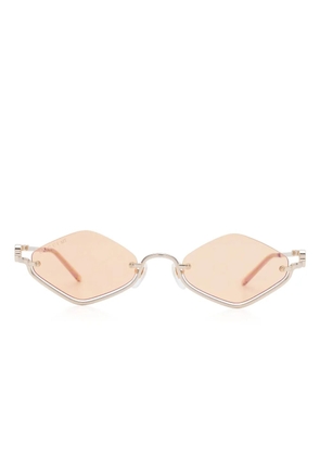 Gucci Eyewear Upside Down diamond-shape sunglasses - Gold