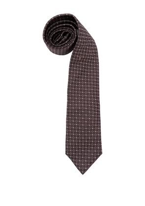 Brunello Cucinelli geometric-pattern tie - Brown