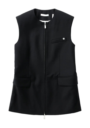 Helmut Lang zip-front flap-pockets vest - Black