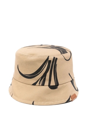 Moncler reversible bucket hat - Brown