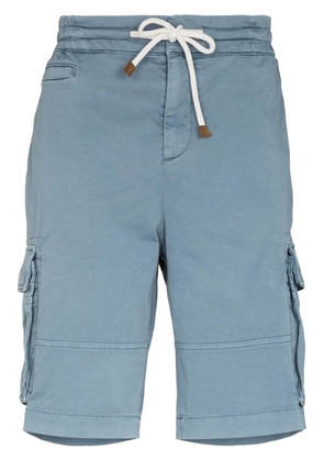 Brunello Cucinelli straight-leg cotton cargo shorts - Blue
