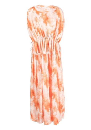 Bambah V neck kaftan - Orange