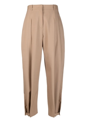 Fabiana Filippi pleat-detail tapered trousers - Brown