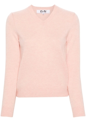 Comme Des Garçons Play heart logo wool jumper - Pink