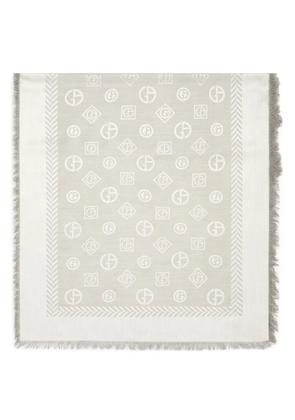 Giorgio Armani jacquarded scarf - Neutrals