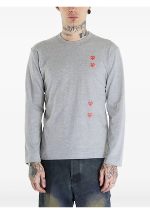 Comme Des Garçons Play heart-print cotton T-shirt - Grey
