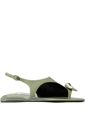 Tory Burch Patos asymmetric slingback sandals - Green