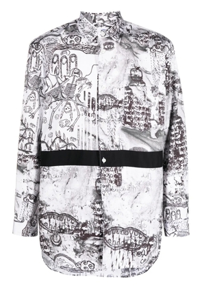 Comme Des Garçons Shirt graphic-print long-sleeve shirt - White