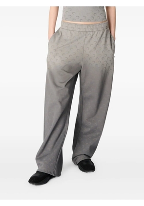 Marine Serre moon-embossed cotton sweatpants - Grey