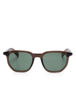 Montblanc geometric-frame sunglasses - Brown