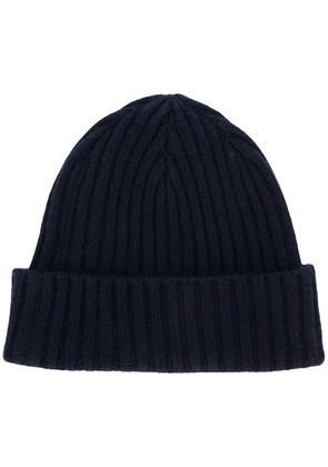 N.Peal chunky ribbed beanie - Blue