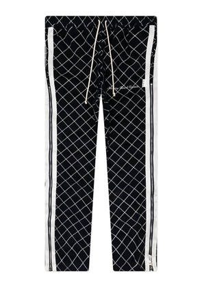 Advisory Board Crystals diamond-quilted zip-detail trousers - Black