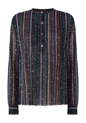 Missoni sequin-striped blouse - Black